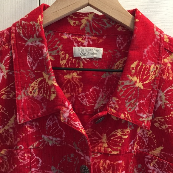 Red Butterfly Jacket L/XL - Picture 2 of 8